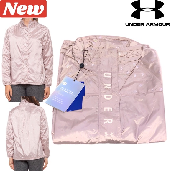❣️SALE‼️☔️RARE/UNIQUE 🆕 Under Armour storm technology Iridescent pink logo - Picture 1 of 16